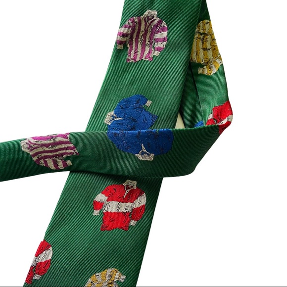 Vintage Polo Ralph Lauren Silk 1990s rugby tie - Picture 7 of 7